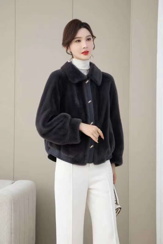 HF-ATFR96251: Winter Thick Warm Faux Mink Fur Coat Luxury Designer Clothes Winter Jacket - Click Image to Close
