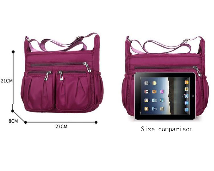HF-SHBG02：Large Capacity Nylon Oxford Canvas Ladies Bag One Shoulder Crossover Waterproof Bag